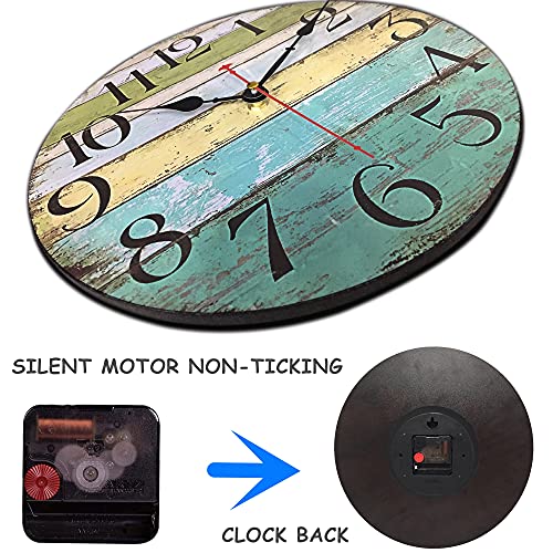 Retro Wooden Decorative Beach Clock (12inch)