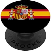 SPAIN NATIONAL FLAG ESPANA COLOR BAND MADRID BARCELONA PopSockets Adhesive PopGrip