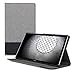 kwmobile Case Compatible with Huawei MediaPad M5 8 - Case PU Leather and Canvas Cover with Stand Feature - Grey/Black