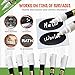 White Liquid Chalk Markers - 6 Pack With Both 6mm & 3mm Reversible Fine Tips | Chalkboard Safe Dustless Wet Erase Paint Pens | Blackboard, Glass & Windows, Bistro & Restaurant Menu Board Use, Kids Art