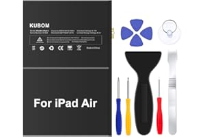 KUBOM Replacement Battery for iPad Air or iPad 5th 6th 7th, Full 8827mAh 0 Cycle Battery - Include Complete Repair Tool Kits [A1474，A1475，A1476，A1822，A1823，A1893,A1954 A2197 A2198 A2200]