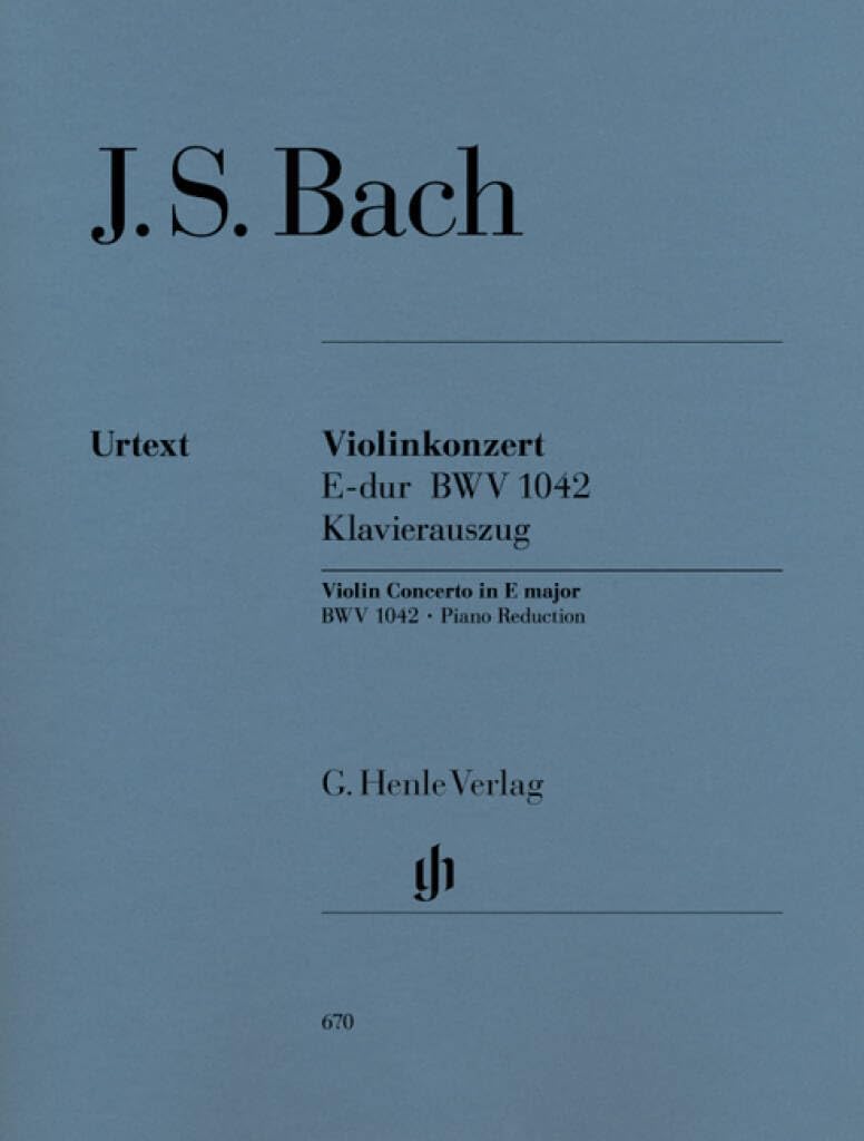 Concerto for Violin and Orchestra E major BWV 1042 - violin and orchestra - piano reduction with solo part - (HN 670)