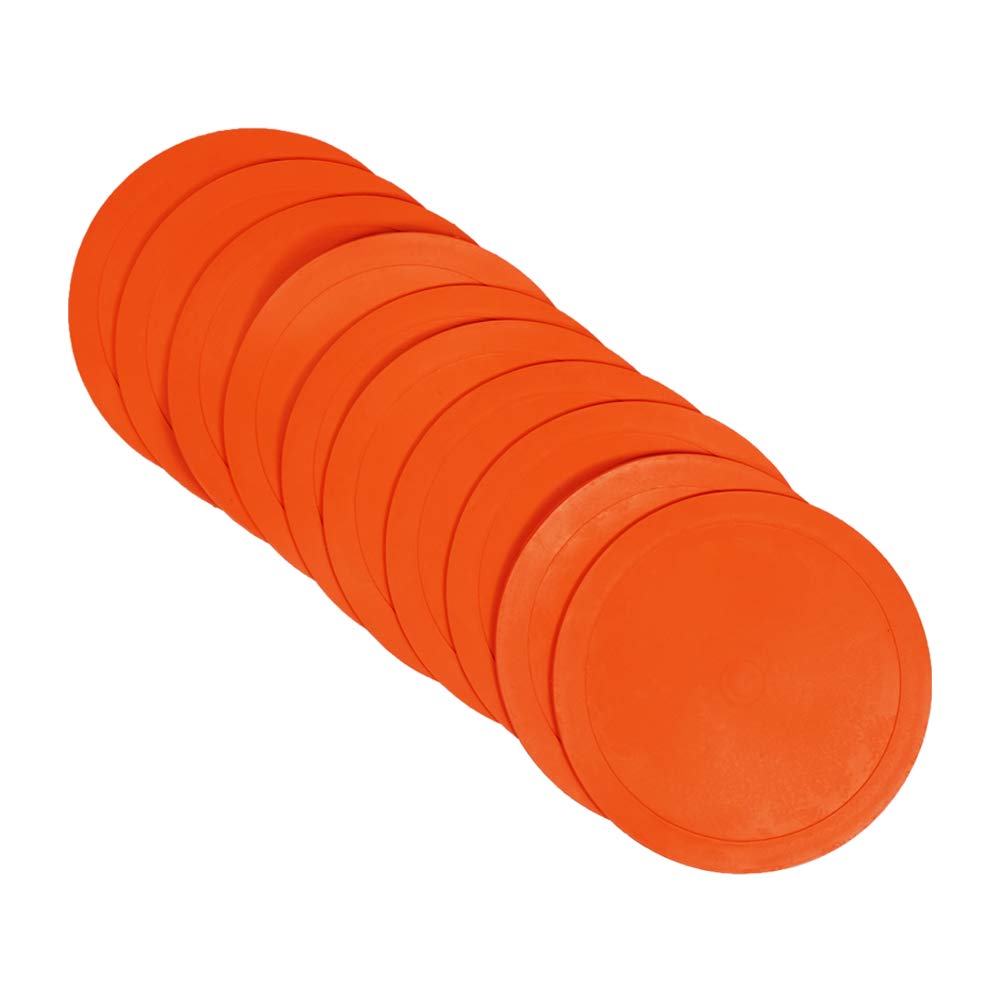 The Soccer Store Set of 10 Flat Disc Markers (Orange, 23 cm)