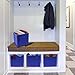 Sorbus Foldable Storage Cubes - 6 Fabric Baskets for Organizing Pantry, Closet, Shelf, Nursery, Playroom, Toy Box, Cubby -11 Inch Dual Handle Collapsible Closet Organizers and Storage Bins -Royal Blue