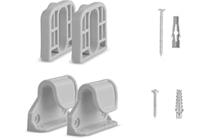 Retractable Baby Gate Replacement Parts, 78" W x 33" H Likzest Retractable Baby Gate Extensions (Including 2 x Latches + 2 x Brackets + 2 Set of Screws) for Retractable Gate (Grey)