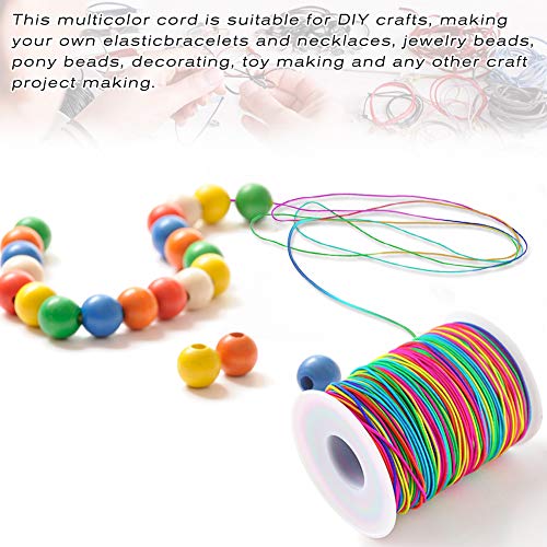 VGOODALL 80M Colorful Elastic Cord Beading Cord Stretchy String and 80M Colorful Bracelet String Nylon Rope for Bracelets, Necklace, Jewelry Making and Crafts,1MM