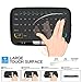 HEYNOW H18 Multifunctional 2.4GHz Wireless Mini Keyboard with Whole Panel Touchpad Mouse Combos,Rechargable Li-ion Battery Remote Control for PC, Xbox 360, Android TV Box, Computer, Laptop (Black)