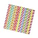 175 Count Paper Drinking Straws 7 3/4” Stylish Large Polka Dot in Assorted Rainbow Colors of Special Curation, Best Suited for Parties, Events and Crafts (Large polka dot)
