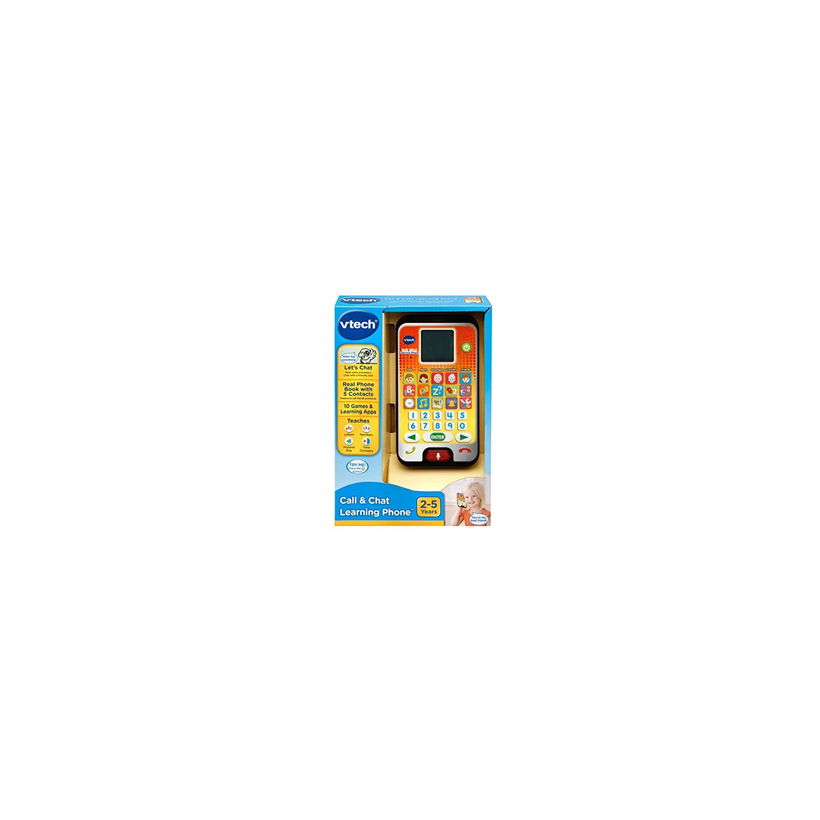 VTech Call & Chat Learning Phone, Orange Epic Kids Toys