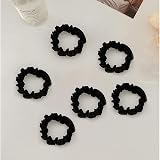 Pimoys 12Pcs Satin Hair Scrunchies Elastic Hair Ties Black Women Girls view 5