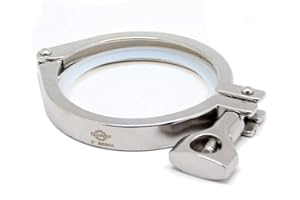 QMINOX TC 3.5" Tri Clamp Stainless Steel 304 with Silicone Gasket - Heavy Duty Sanitary Single Pin Tri Clamp Clover
