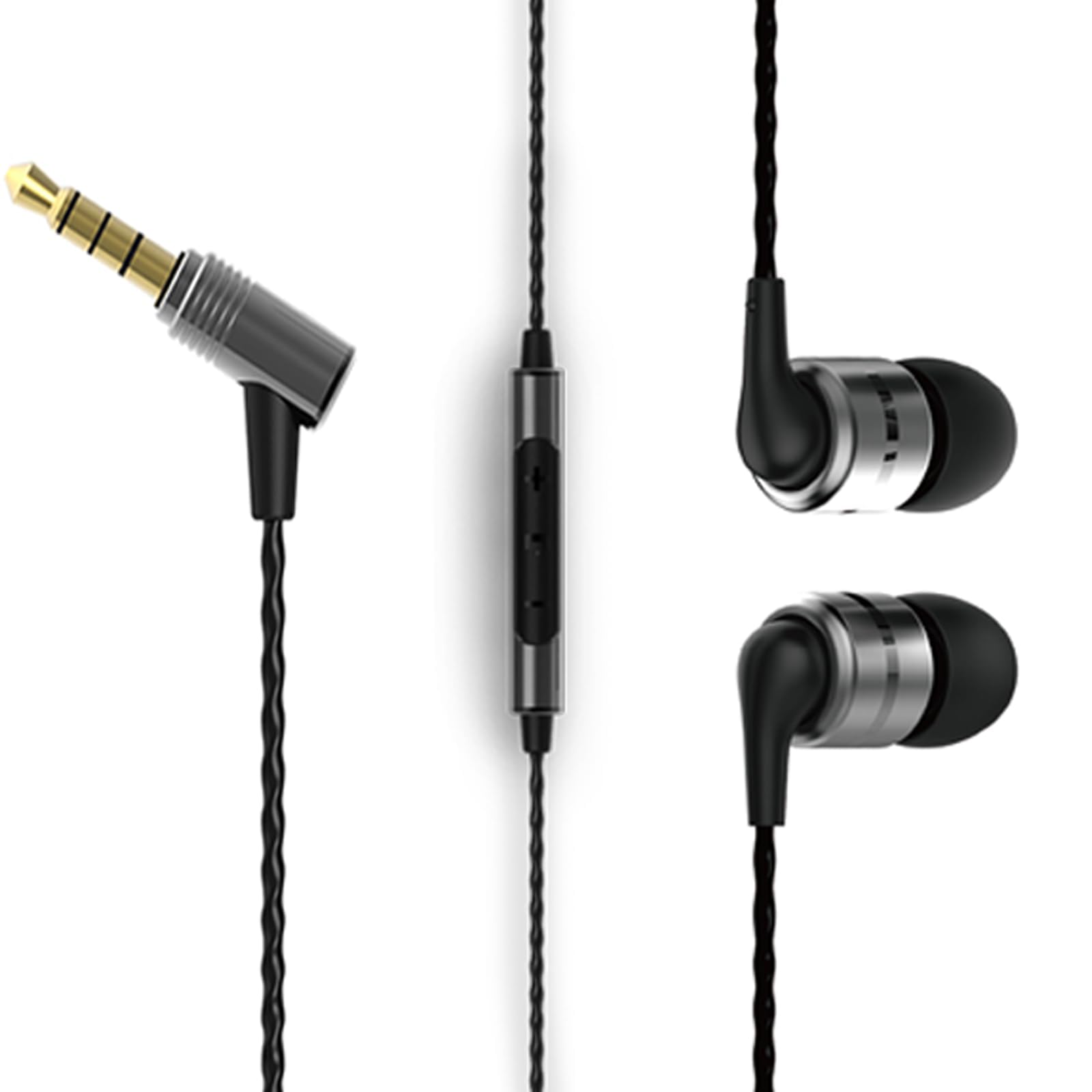 Soundmagic E80C Earphones Wired Earbuds in Ear Headphones with Microphone HiFi Stereo Noise Isolating 3.5mm jack Comfortable for iPhone, iPad, Smartphone, MP3 Players