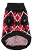 KOOLTAIL Knit Turtleneck Cold Weather Dog Sweater, Soft Diamond Plaid Pullover for Medium Large Dogs, Pet Coat Puppy Sweater for Girls Boys