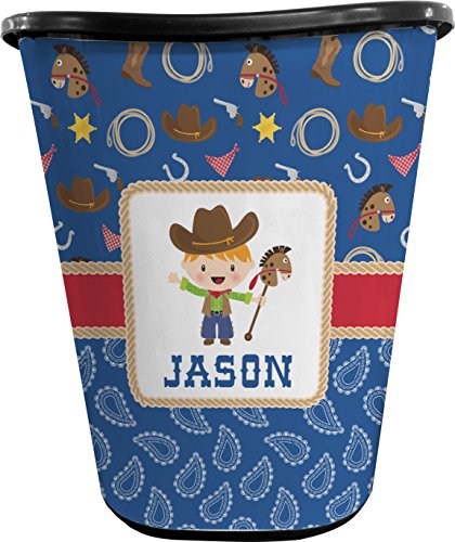 Personalized Hipster Cats Waste Basket - Single Sided White Trash Can With Custom Design