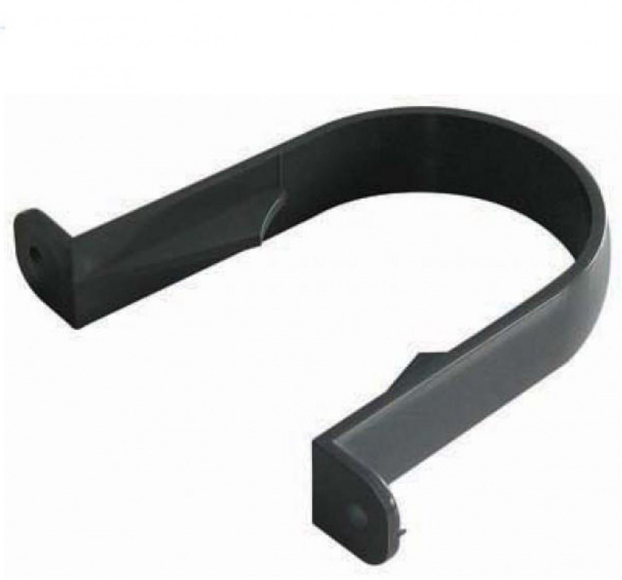 FLOPLAST 68mm Round Gutter Pipe Clip - Grey - Bag of 2