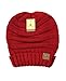 NYFASHION101 Oversized Baggy Slouchy Thick Winter Beanie Hat, Red