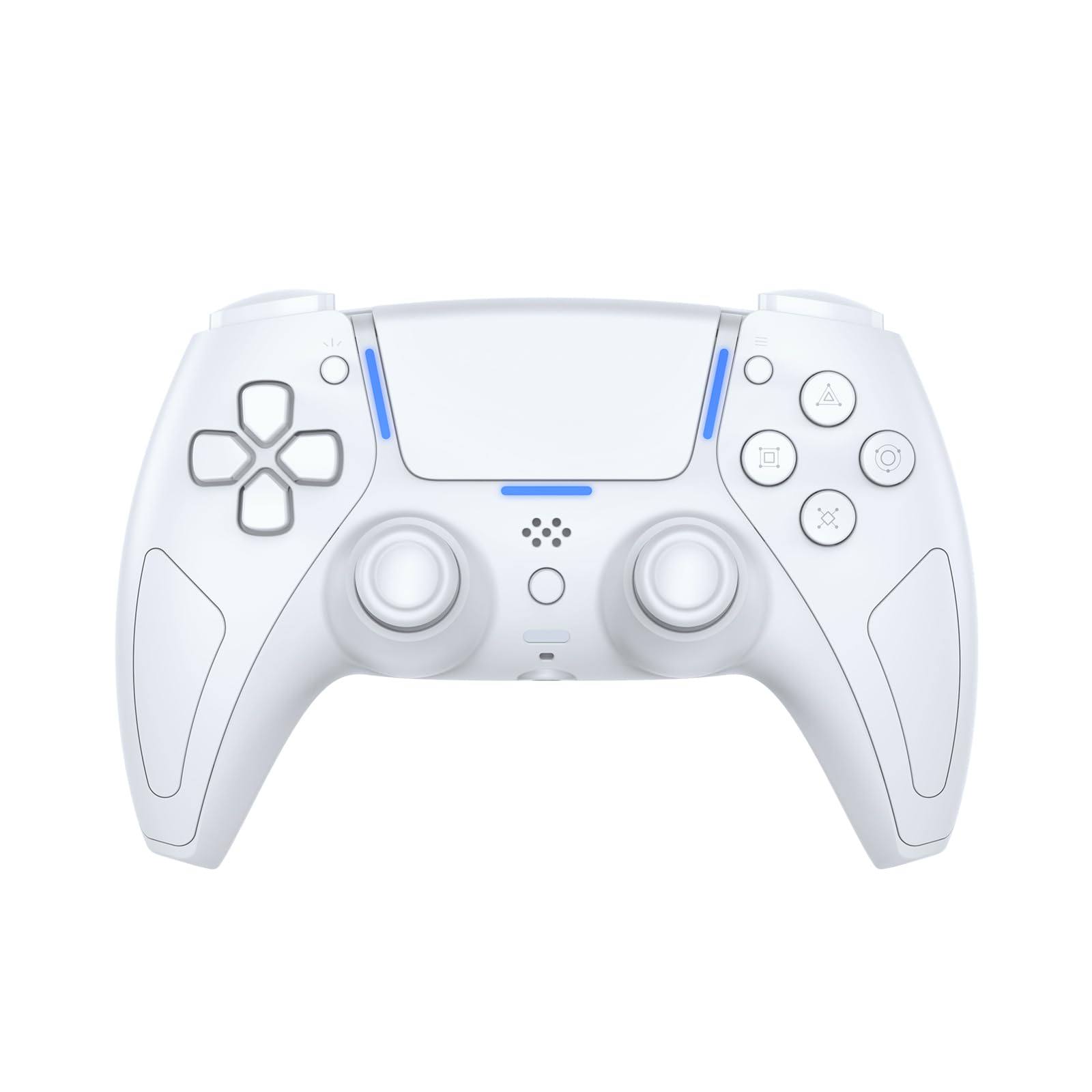 JOYTORN Wireless Controller Compatible with PS5/Pro/Slim/PC/Steam Deck, Hall Effect Joysticks,Dual Vibration, 3.5mm Audio Jack, 6-Axis Motion Control Gamepad with Speaker (White)