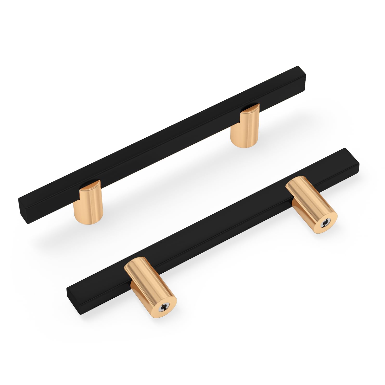 Black Handle Rack goldenwarm 10 Pack 3 Inch Cabinet Handles Black and Gold Cabinet Pulls ...