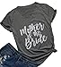 Mother of The Bride Funny T Shirts Women Summer Short Sleeve Tumblr T-Shirt Size XL (Gray)