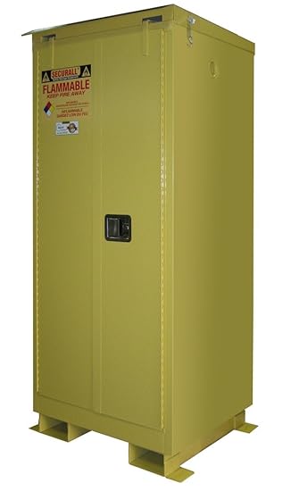 Securall A345wp1 Weatherproof Outdoor Cabinet Flammable Storage 2 Door 9 5 Gal Cap Self Close Self Latch Safe T Door 67 X 43 X 18 In Fm Approved Smart Cert Osha Comp 15 Yr Warranty Yellow