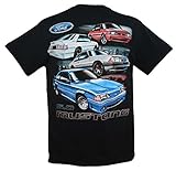 1979 to 1993 Ford Mustang Fox Body 5.0 T-Shirt 100% Cotton Preshrunk Black