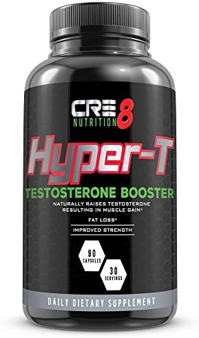 Hyper-T All-Natural Testosterone Booster - boost strength, energy, libido, weight loss and more - 90 capsules - NO Proprietary blends - Carefully crafted formula for maximum effects