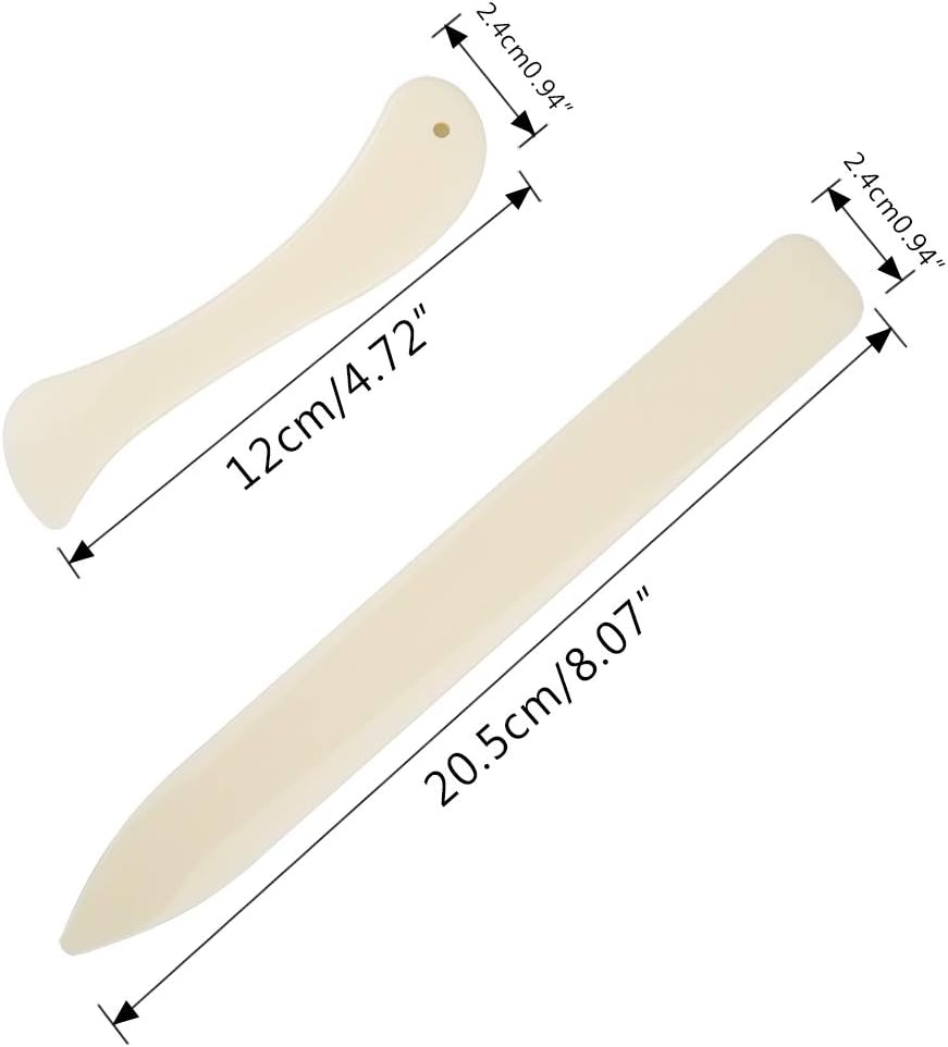 Set of 16 Bookbinding Tools, findTop Bone Folder Creaser Waxed Linen Thread Wood Handle Awl Large-Eye Needles for Handmade DIY Bookbinding Crafts and Sewing Supplies