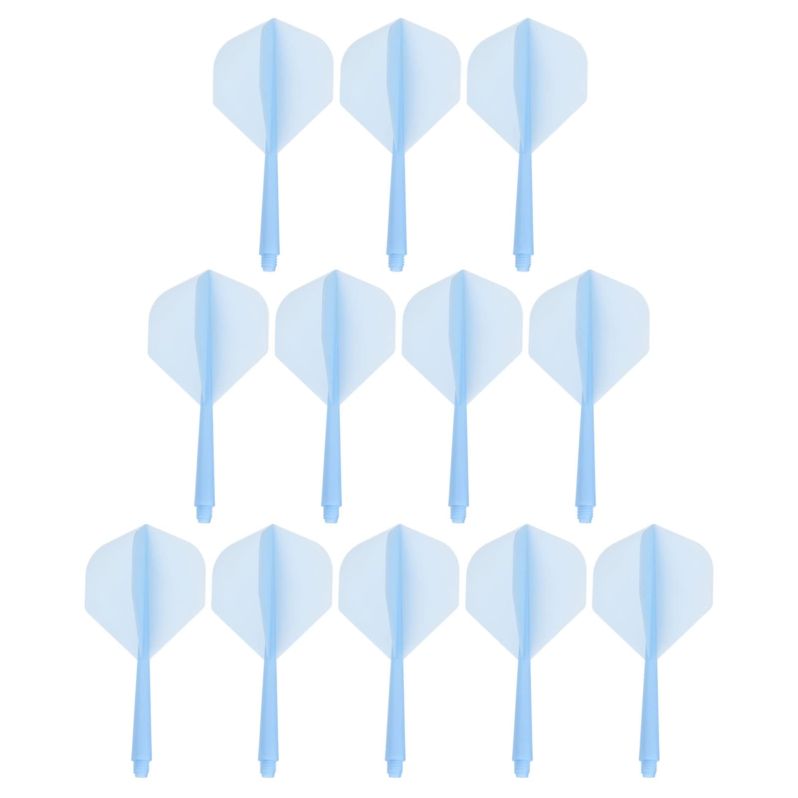 PATIKIL Integrated Dart Shaft & Flights, 12 Pack Lightweight Dart Flight Set, Blue