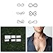 Tattify Infinity Sign Temporary Tattoos - Chin Up (Set of 12 Tattoos - 2 of each Style) - Individual Style Available and Fashionable Temporary Tattoo