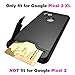 Phone Case for Google Pixel 2XL with Tempered Glass Screen Protector Cover and Credit Card Holder Slim Hard Wallet Hybrid Cell Accessories Kickstand Pixel2XL Pixel2 2 XL Two LX Cases Women Men Black