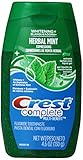 Crest Complete Multi-Benefit Whitening Plus Extreme Herbal Mint Expressions Liquid Gel Toothpaste 4.6 oz., (Pack of 4)