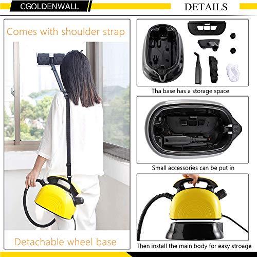 CGOLDENWALL Floor Steam Cleaner Heavy Duty Cleaning Steamer 1500W High