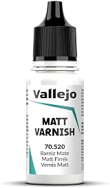 Vallejo Matt Varnish Water-Based Acrylic Finish 18 ml Non-Toxic Quick-Drying
