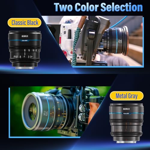 SIRUI Night Walker 24mm 35mm 55mm Lens Kit T1.2 S35, Manual Lens Fixed Focal Lens, Large Aperture, Compact and Lightweight, Vlogging, for X Mount, X-T3, X-T5, X-T20, X-T30II, X-S10, X-S20, Black