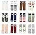Gellwhu 12 Pairs Baby Girls Socks Toddler Socks Boy Baby Kids Knee High Socks 0-5Y (1-3 Years, 12 Pairs Set A)