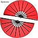 Maitys 2 Pcs Large Folding Fan Handheld Nylon Cloth Foldable Hand Fan Chinese Kung Fu Fan Festival Decoration for Party Favors(Red, Simple Pattern)