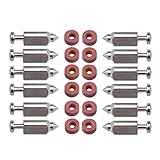 Panari (Pack of 12 Carburetor Float Valve Needle Seat Kit for Briggs and Stratton 398188 281144