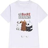 Fkjhkerk We Bare Bears Casual Loose Solid Color Suitable for Men and Women Printed Short Sleeve T-Shirt