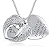 Cring Coco Unisex Angel Wing Memorial Keepsake Ashes Urn Pendant Necklace,I Used To Be His Angel Now He's Mine(Mom)