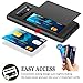 SAMONPOW Case for Galaxy S10 Plus Case Hybrid Galaxy S10 Plus Wallet Case Dual Layer Protective Shell Hard PC Soft TPU Bumper Credit Cards Slot Cover for 2019 Samsung Galaxy S10 Plus 6.4 inch Black