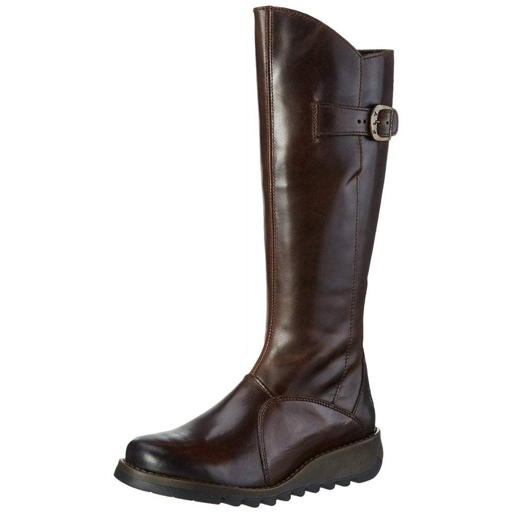 Fly London Women's Mol 2 Zip up Boots, Dk Brown, 8 UK