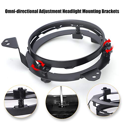 Headlight Mounting Bracket Aluminium Alloy Omnidirectional Adjustment