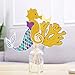 18Pcs Mermaid Birthday Party Photo Booth Accessory with Bamboo Sticks Creative Party Decoration Supplies