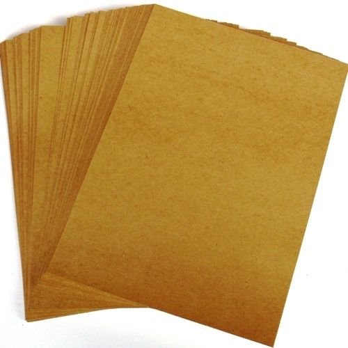 Stella Crafts A4 Recycled Kraft Card Stock x 50 Sheets, 255gsm (297mm x 210mm)