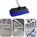 MEIBEI Deck Brush, Heavy Duty Deck Scrubber with Adjustable Stainless Steel Long Handle-51 Inches, Commercial Floor Scrub Brush, Perfect for Cleaning Deck, Patio, Hallway, Driveway and Boat
