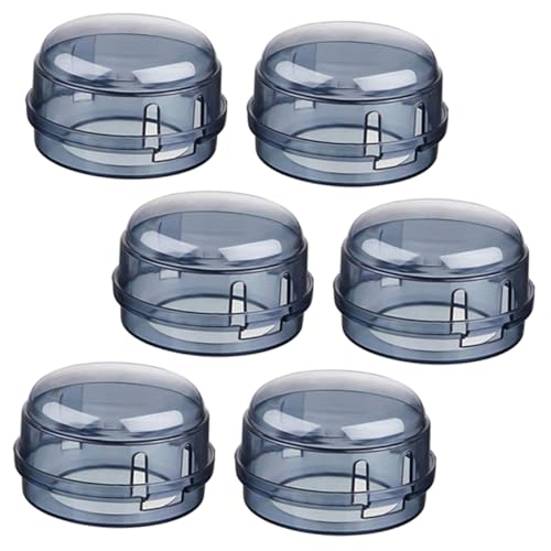 LIOOBO 6Pcs Gas Knob Covers Kitchen Safety Cases for Stoves Protect from Dangerous Knobs Versatile Fit for Ovens Grills Durable Stylish Design