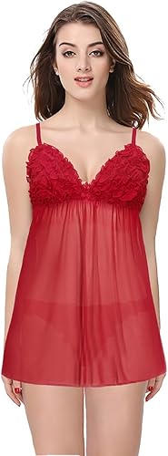 IngerT Ladies Soft Nightwear Set Sheer Chiffon Nighty Dress Hot