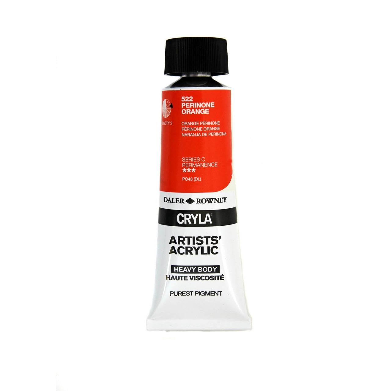 Daler-Rowney Cryla Acrylic 75 ml Perinone Orange, Professional Artists