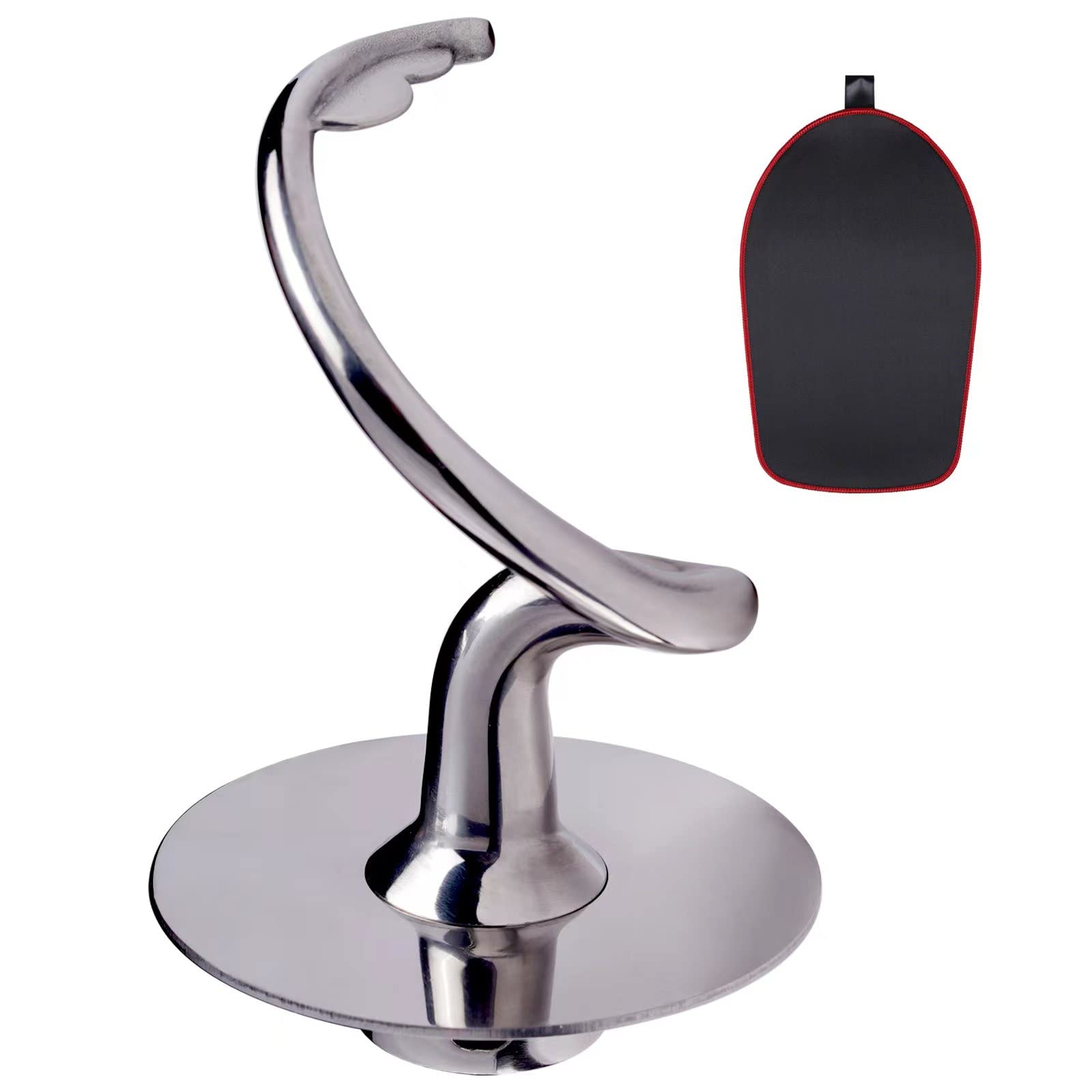 K45DH Dough Hook Attachment and Mixer Slider Mat for KitchenAid 4.5-5 Quart Tilt-Head Stand Mixer, Stainless Steel Spiral Dough Hook, Mess Free, Dishwasher Safe, Mixer Accessory