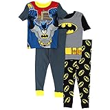 Batman Boys 4 piece Cotton Pajamas (Little Kid/Big Kid)